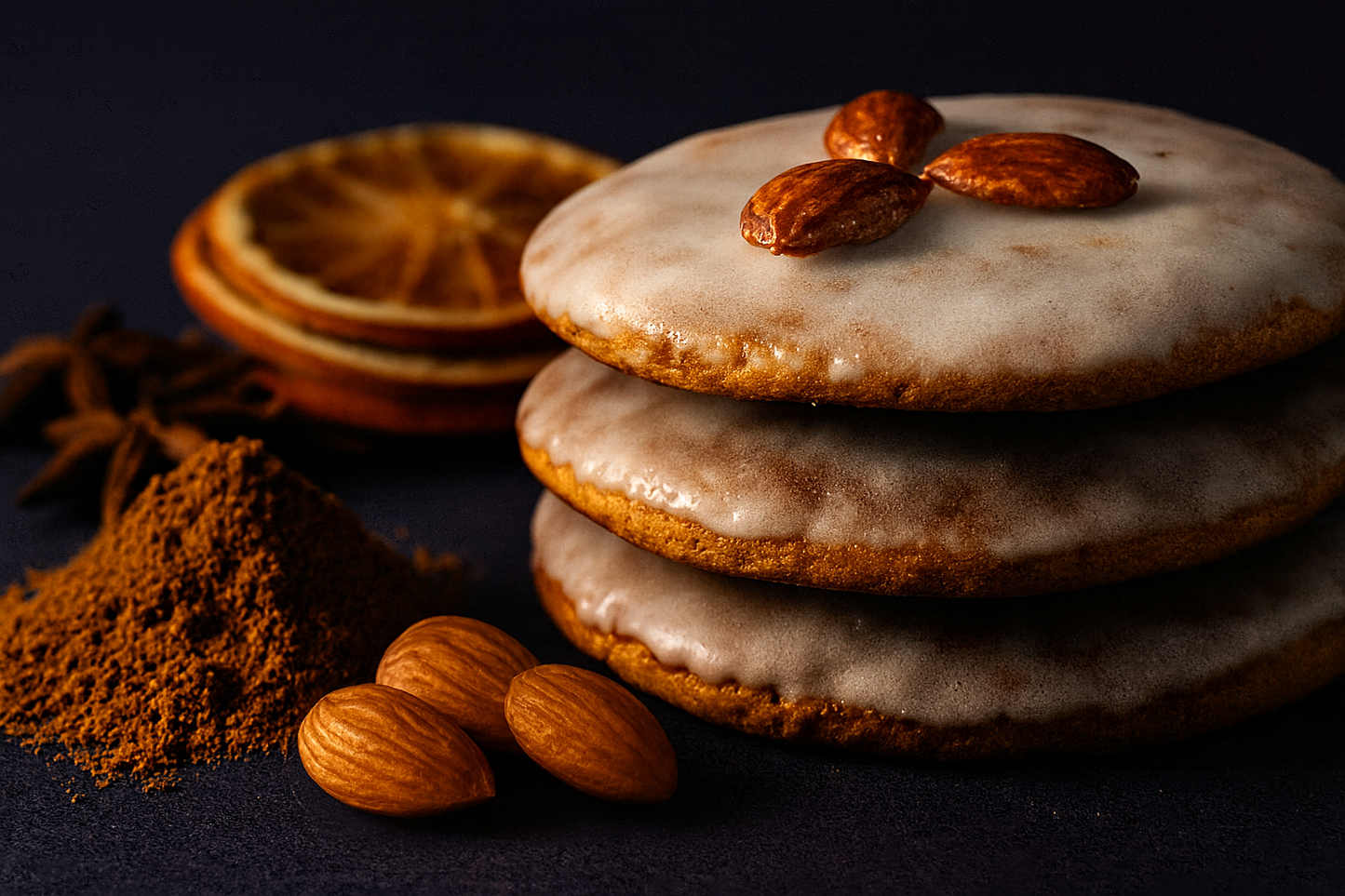 Carmalized Almonds Lebkuchen (4 Pieces)