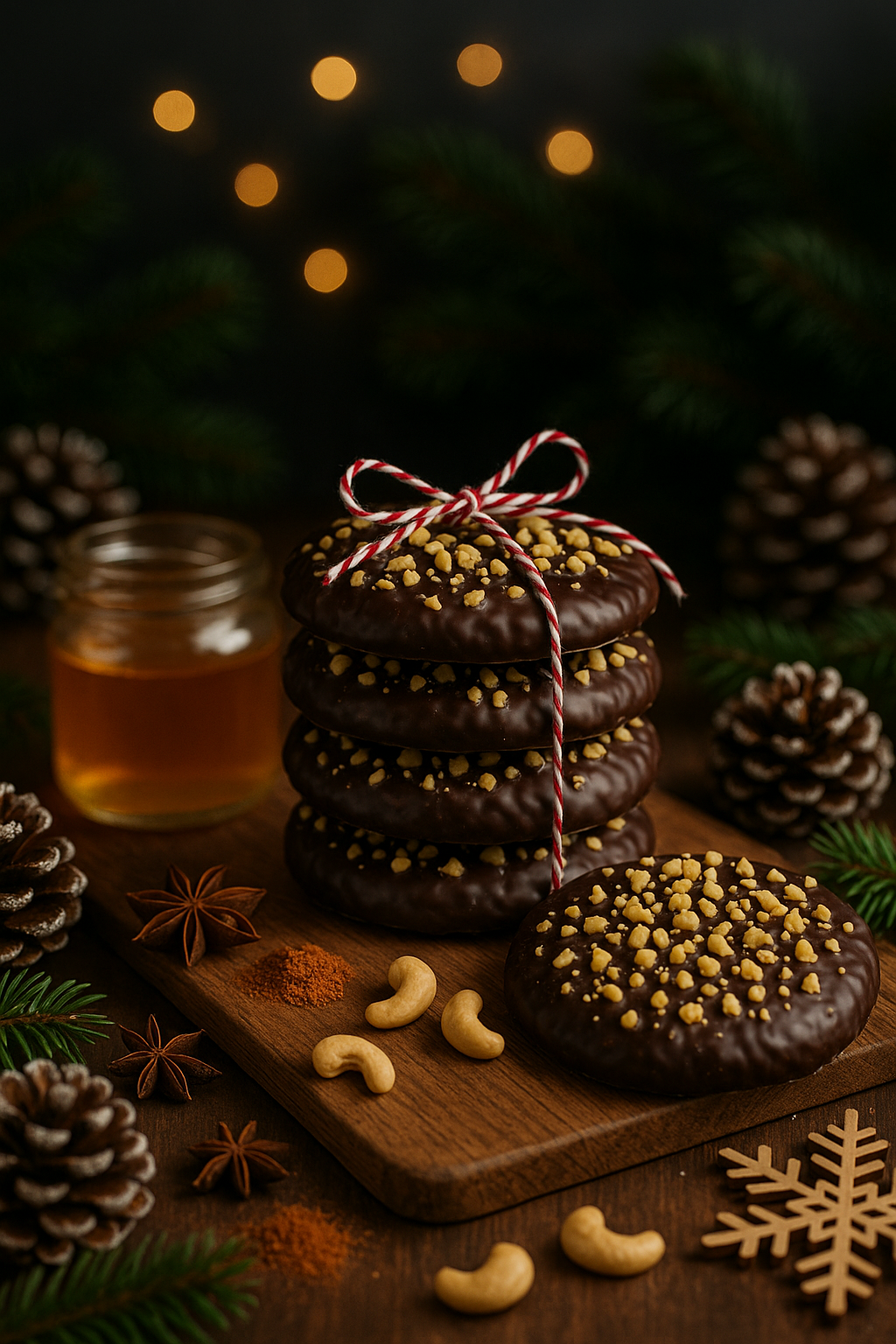 Cashew Chocolate Lebkuchen (4 Pieces)